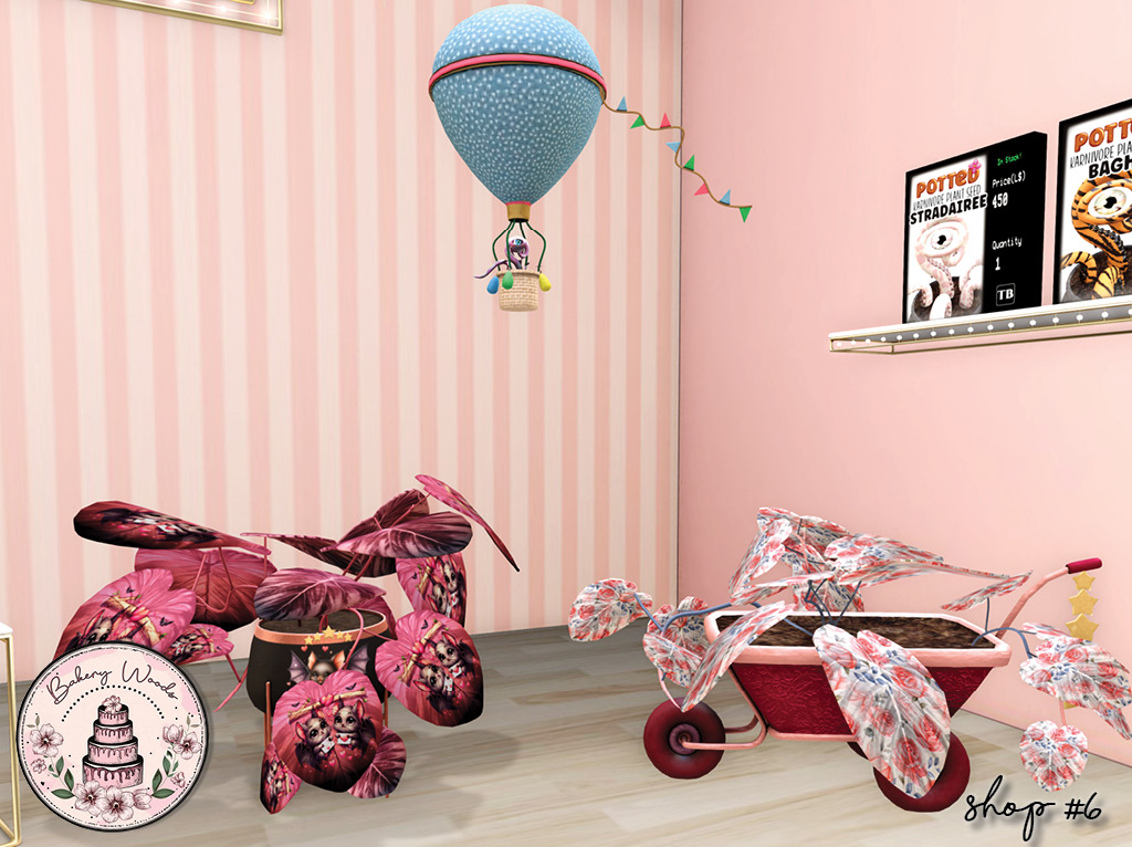 potted plants - second life - bakery woods 